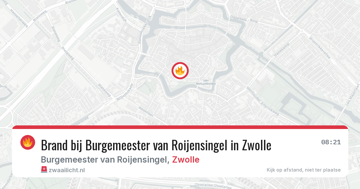 Brand bij Burgemeester van Roijensingel in Zwolle — 28 jun 2026