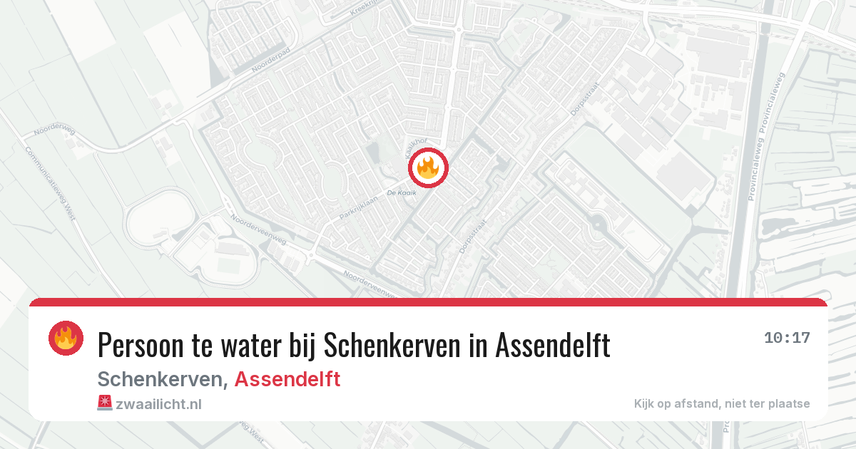 Persoon te water bij Schenkerven in Assendelft — 4 mei 2026