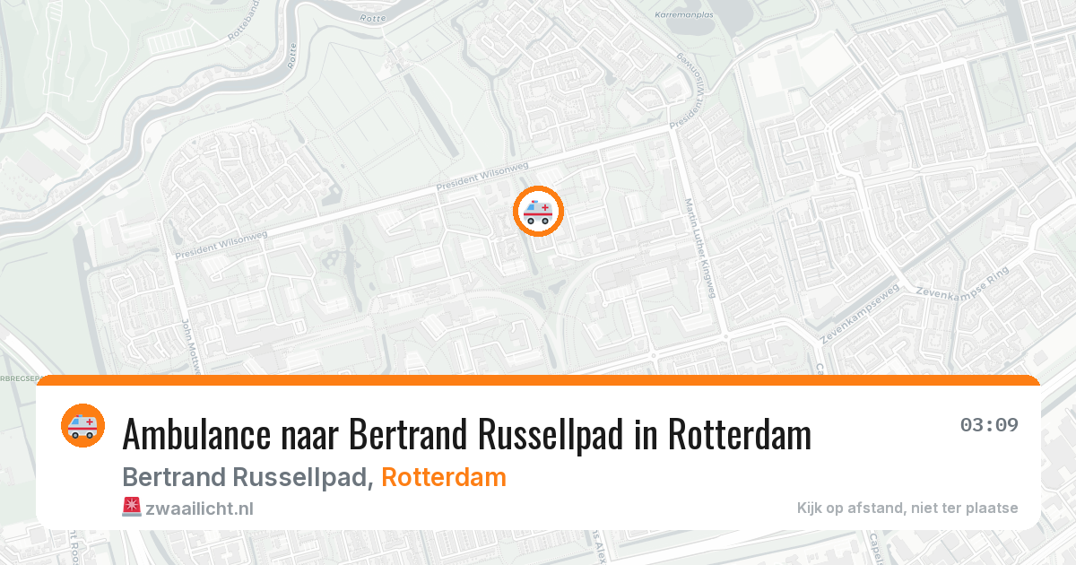 Ambulance naar Bertrand Russellpad in Rotterdam — 21 jun 2026