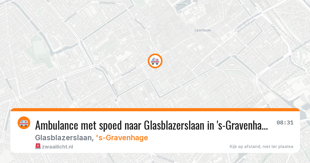 Ambulance met spoed naar Glasblazerslaan in 's-Gravenhage — 25 mrt 2026