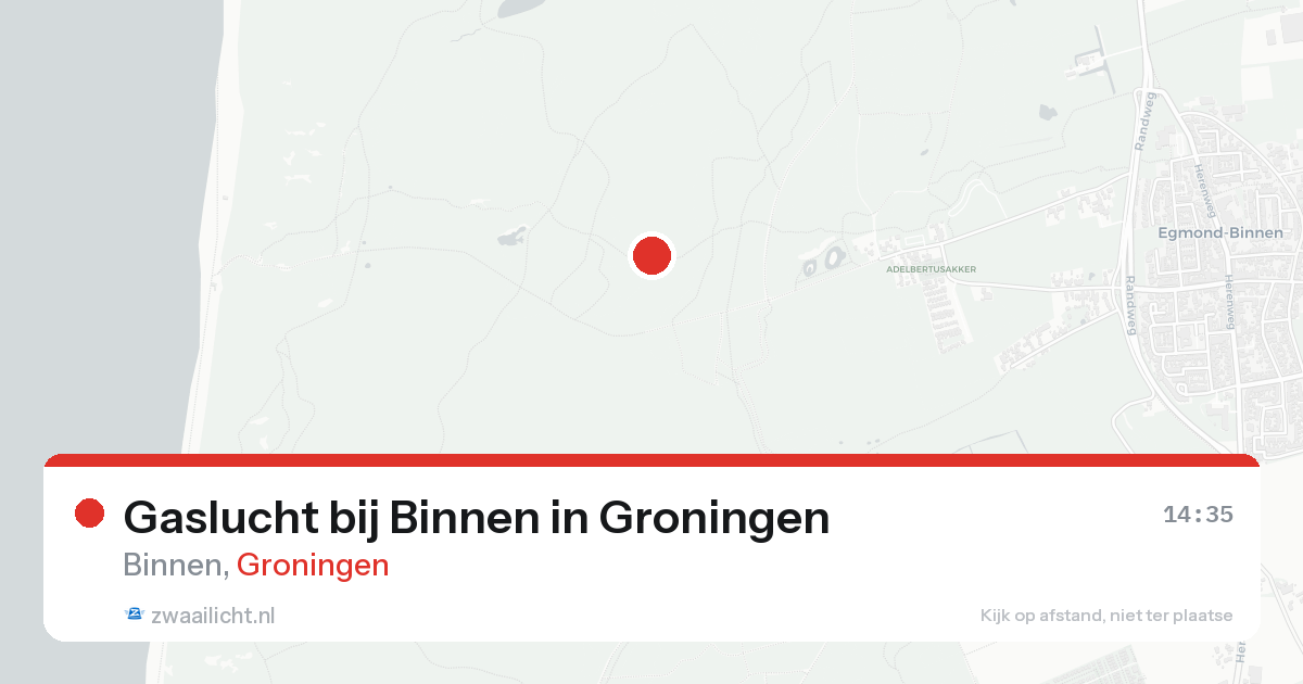 Gaslucht bij Binnen in Groningen — 21 aug 2026