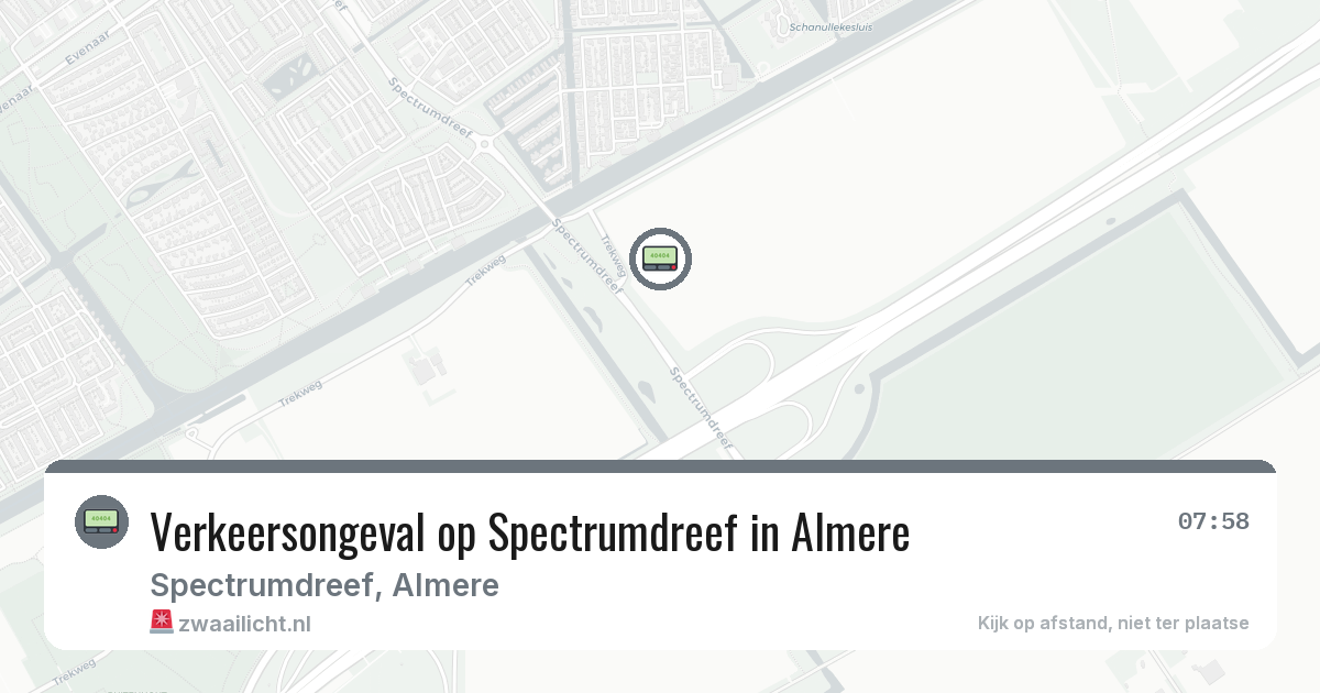 Verkeersongeval op Spectrumdreef in Almere — 3 mrt 2026