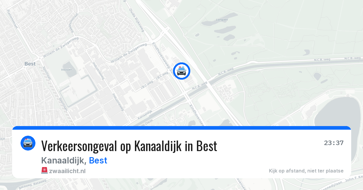 Verkeersongeval op Kanaaldijk in Best — 25 apr 2026