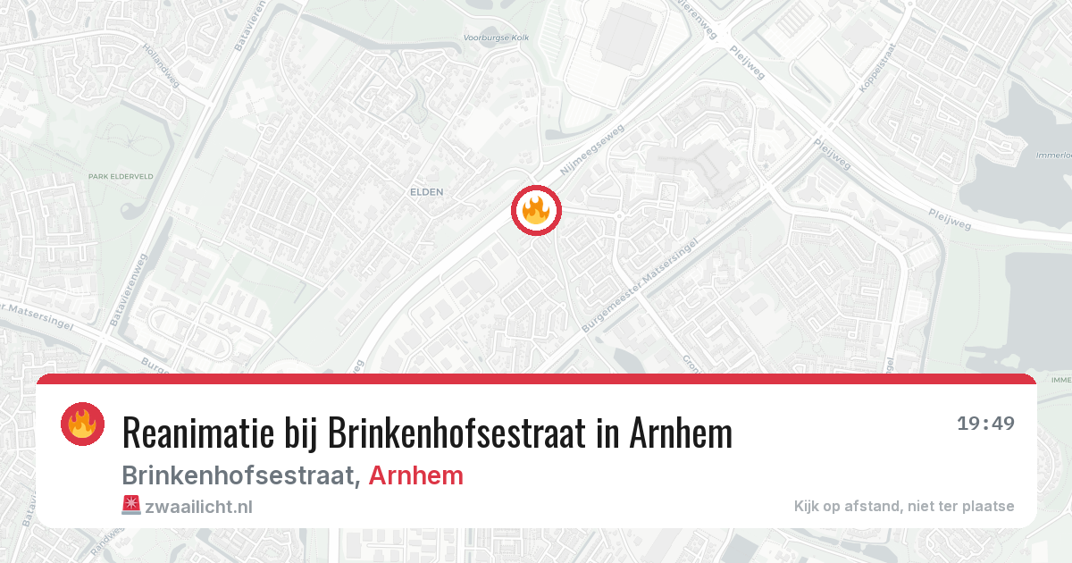 Reanimatie bij Brinkenhofsestraat in Arnhem — 9 jul 2026