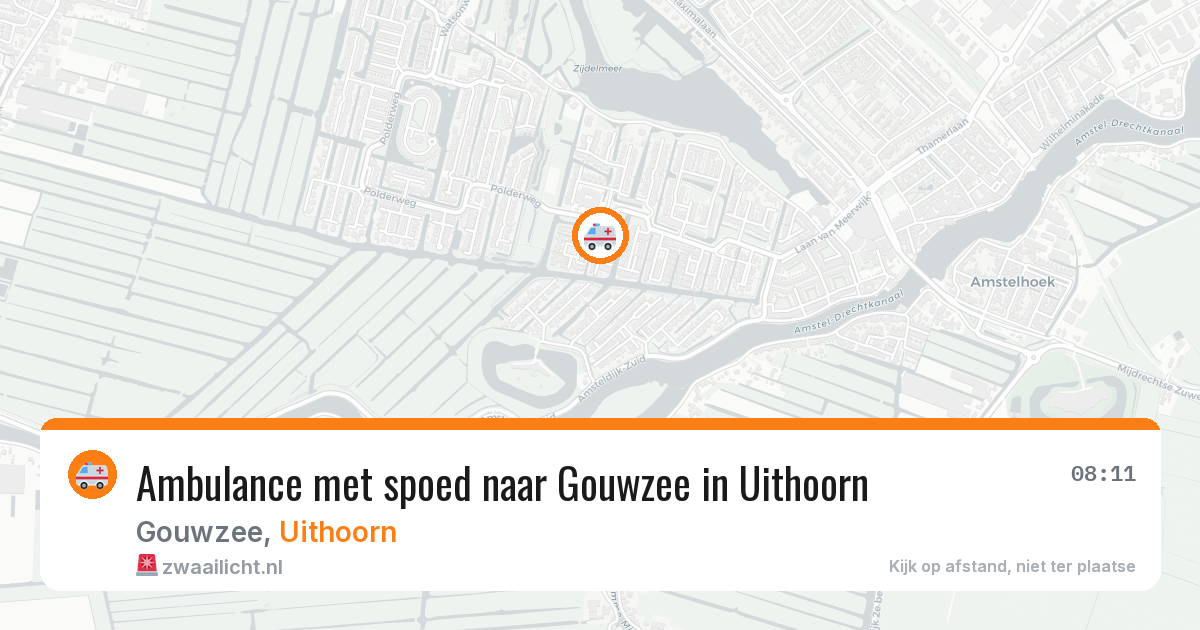 Ambulance met spoed naar Gouwzee in Uithoorn — 11 aug 2026