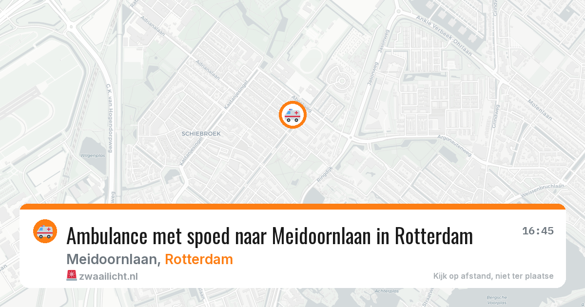 Ambulance met spoed naar Meidoornlaan in Rotterdam — 18 jun 2026