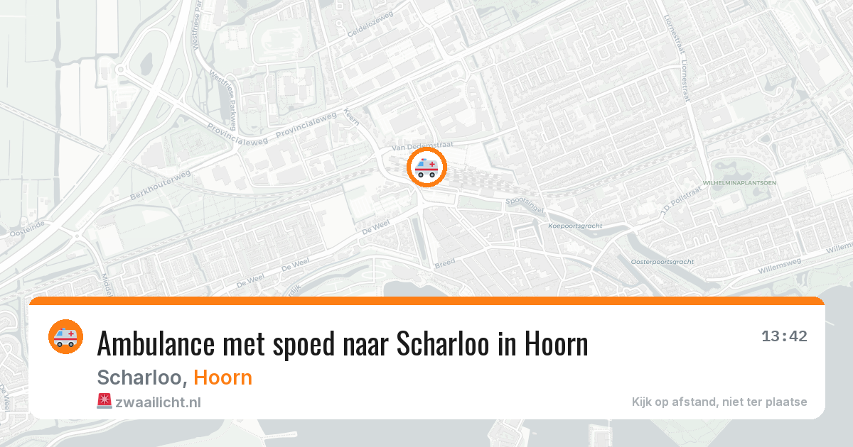 Ambulance met spoed naar Scharloo in Hoorn — 20 mei 2026