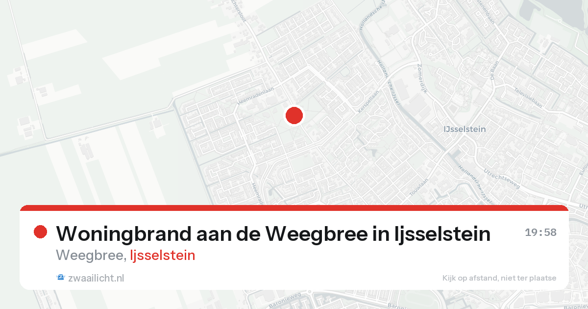 Woningbrand aan de Weegbree in Ijsselstein — 31 jan 2026