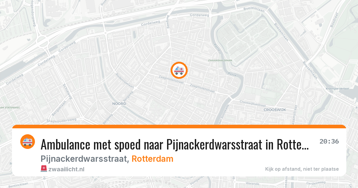 Ambulance met spoed naar Pijnackerdwarsstraat in Rotterdam — 8 jul 2026