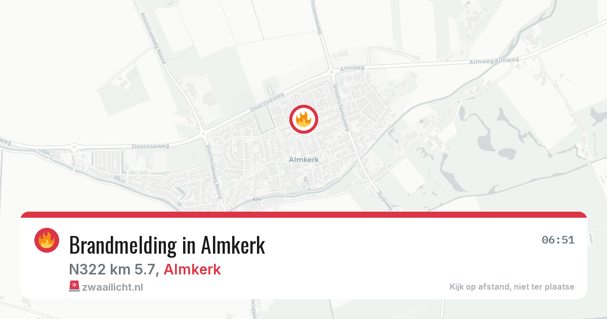 Brandmelding in Almkerk — 20 mrt 2026