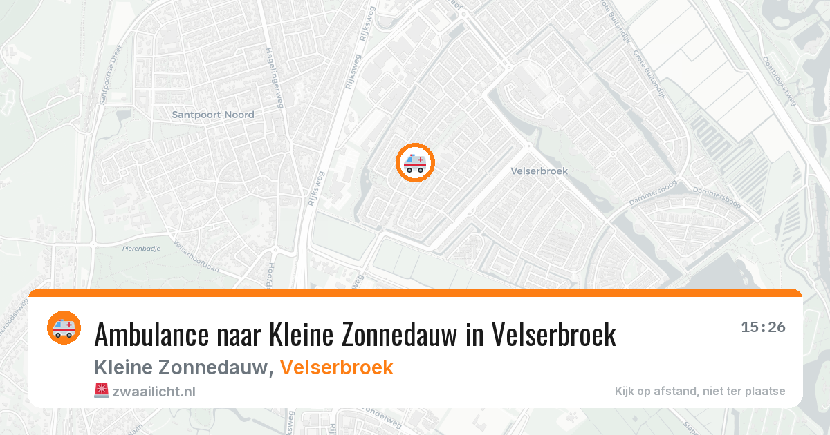 Ambulance naar Kleine Zonnedauw in Velserbroek — 7 aug 2026