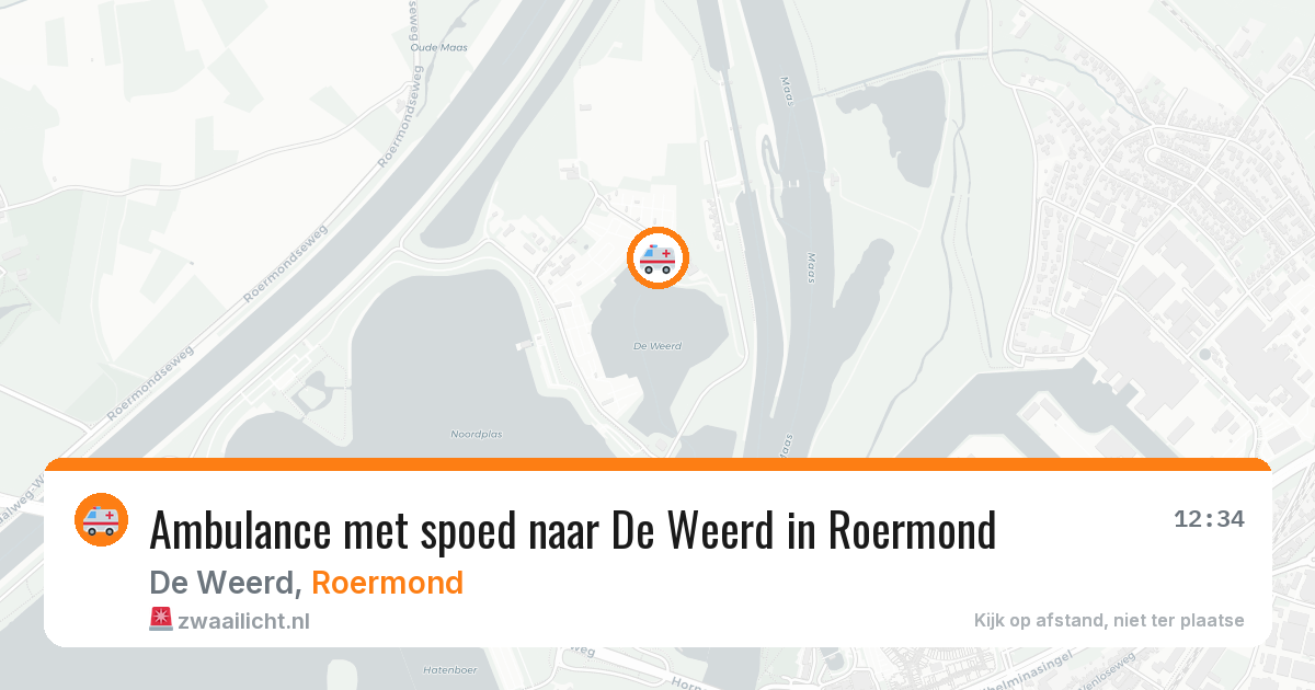 Ambulance met spoed naar De Weerd in Roermond — 30 jul 2026