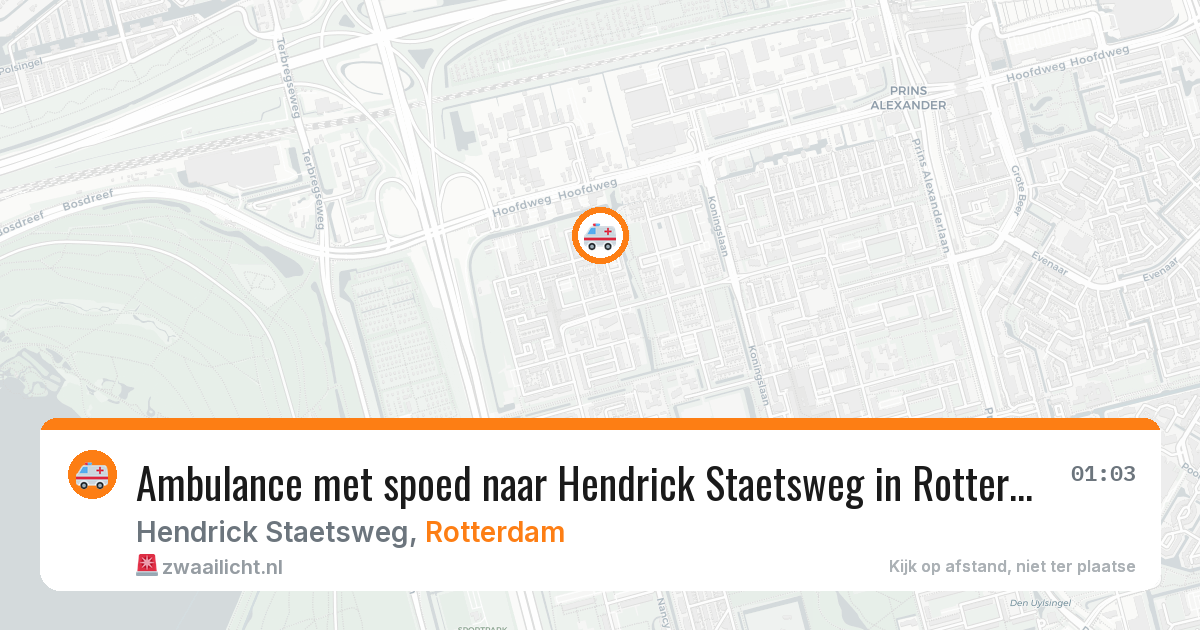 Ambulance met spoed naar Hendrick Staetsweg in Rotterdam — 14 mrt 2026