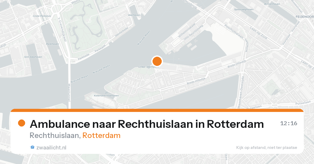 Ambulance naar Rechthuislaan in Rotterdam — 15 aug 2026