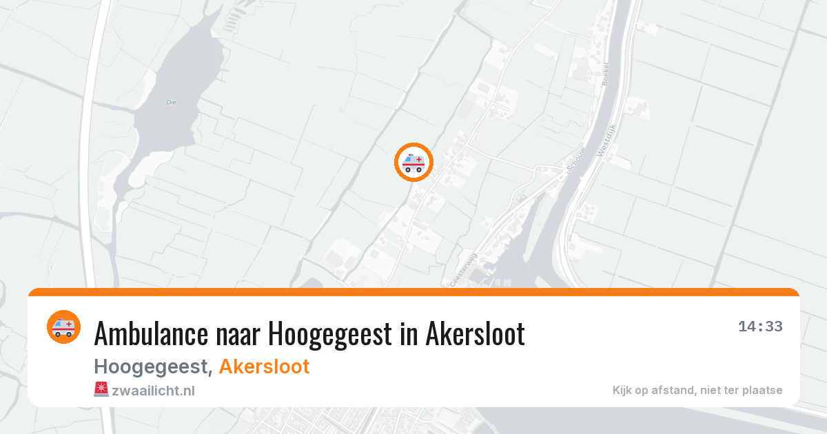 Ambulance naar Hoogegeest in Akersloot — 23 mei 2026