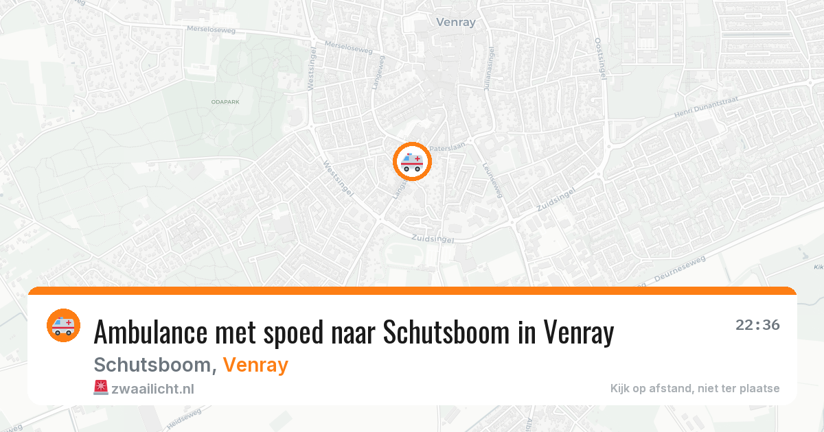 Ambulance met spoed naar Schutsboom in Venray — 21 mei 2026