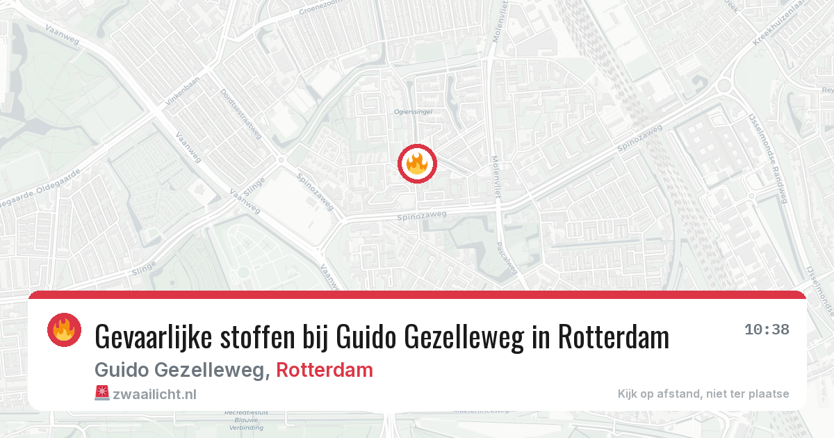 Gevaarlijke stoffen bij Guido Gezelleweg in Rotterdam — 13 mei 2026