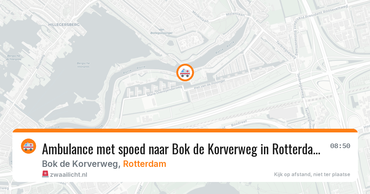 Ambulance met spoed naar Bok de Korverweg in Rotterdam — 10 jun 2026