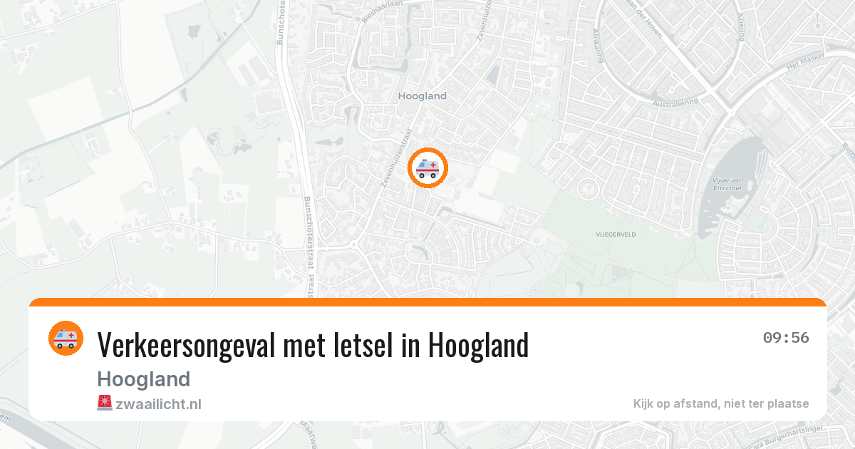 Verkeersongeval met letsel in Hoogland — 24 apr 2026