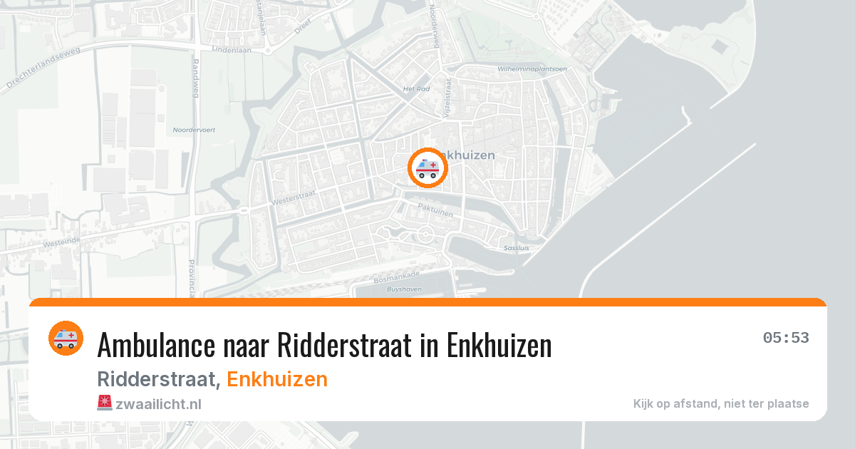Ambulance naar Ridderstraat in Enkhuizen — 11 mei 2026