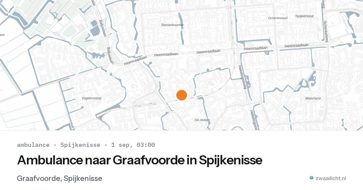 Ambulance naar Graafvoorde in Spijkenisse — 1 sep 2026