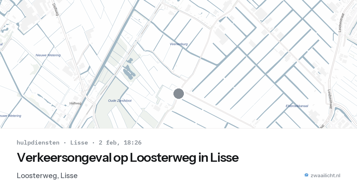 Verkeersongeval op Loosterweg in Lisse — 2 feb 2026