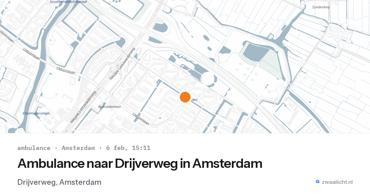 Ambulance naar Drijverweg in Amsterdam — 6 feb 2026