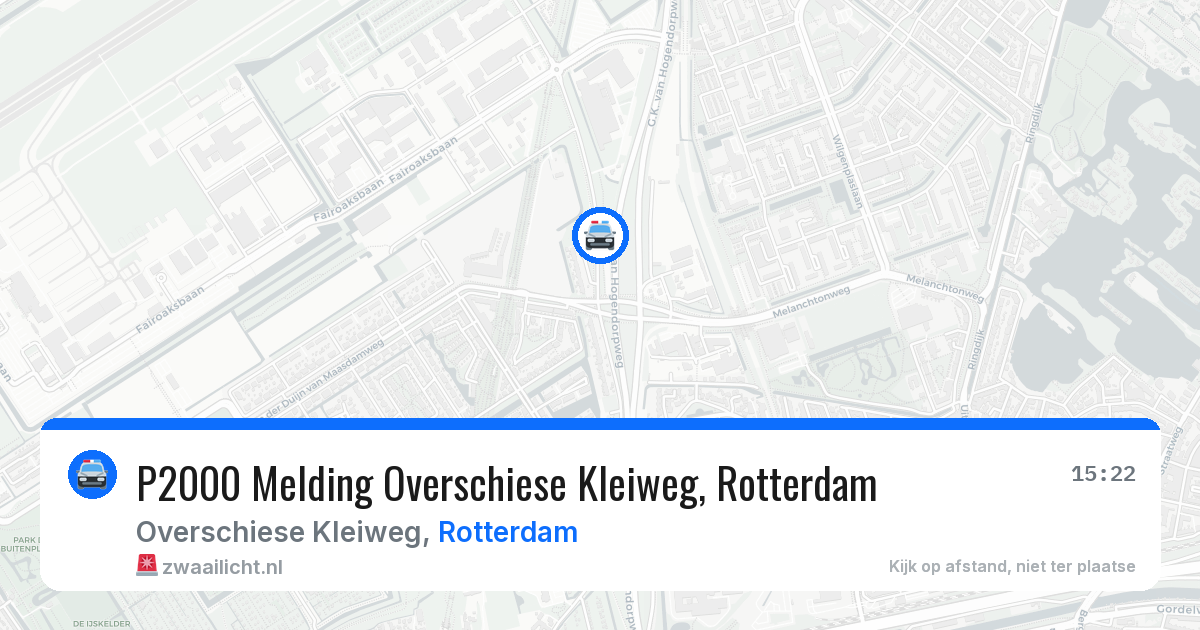 P2000 Melding Overschiese Kleiweg, Rotterdam — 6 jul 2026