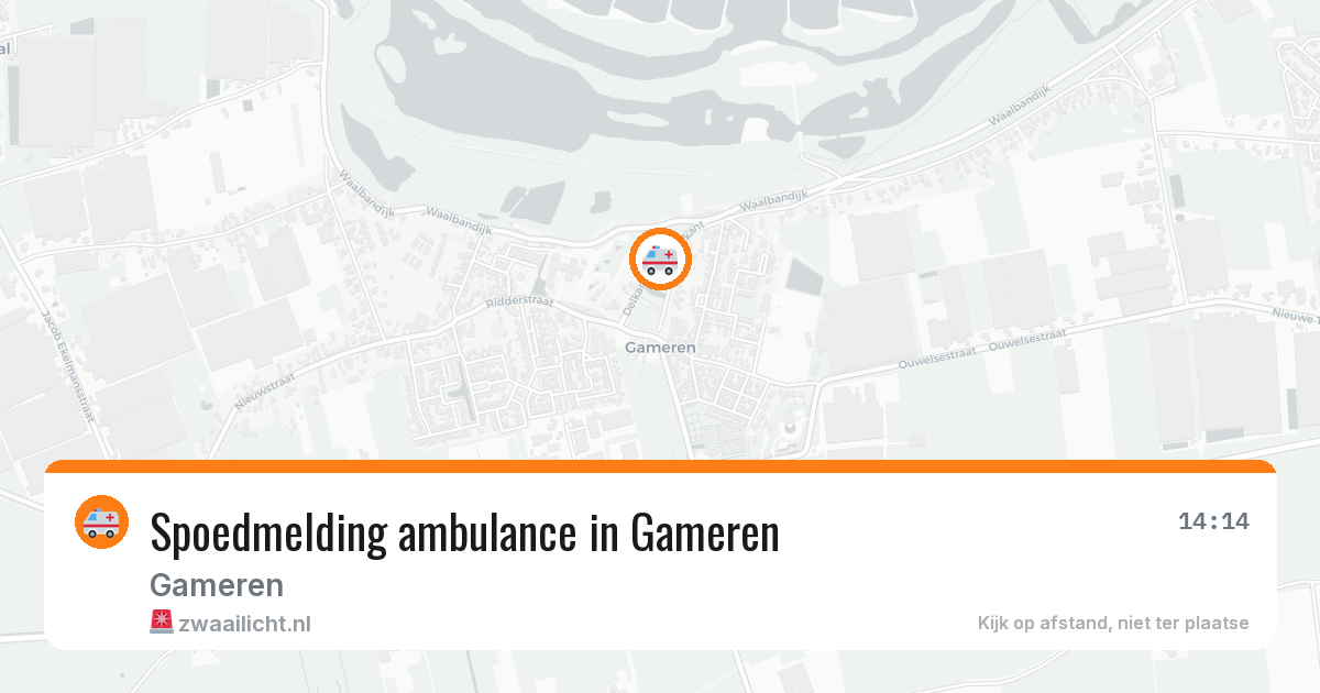 Spoedmelding ambulance in Gameren — 19 jun 2026