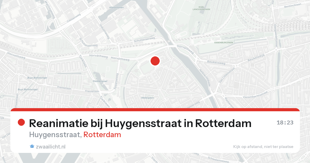 Reanimatie bij Huygensstraat in Rotterdam — 20 aug 2026