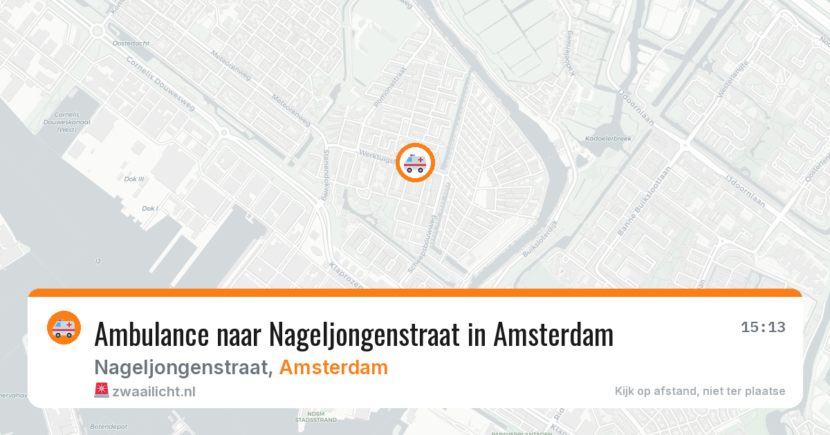 Ambulance naar Nageljongenstraat in Amsterdam — 5 aug 2026