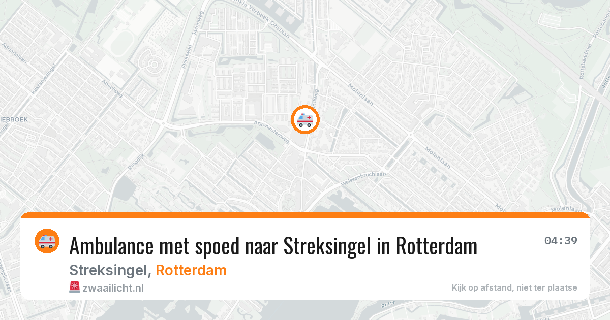 Ambulance met spoed naar Streksingel in Rotterdam — 13 mei 2026