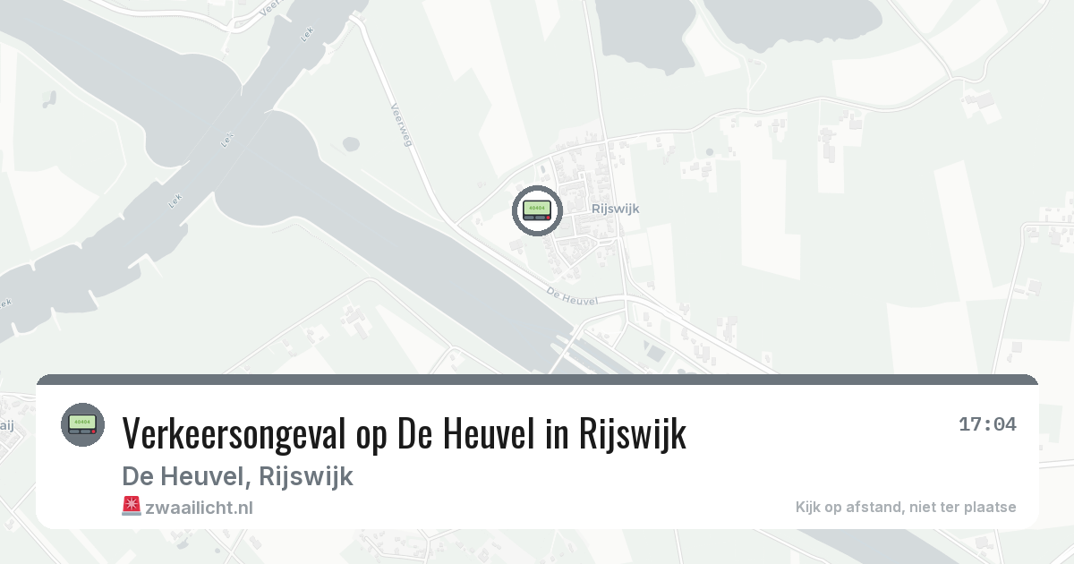 Verkeersongeval op De Heuvel in Rijswijk — 8 aug 2026