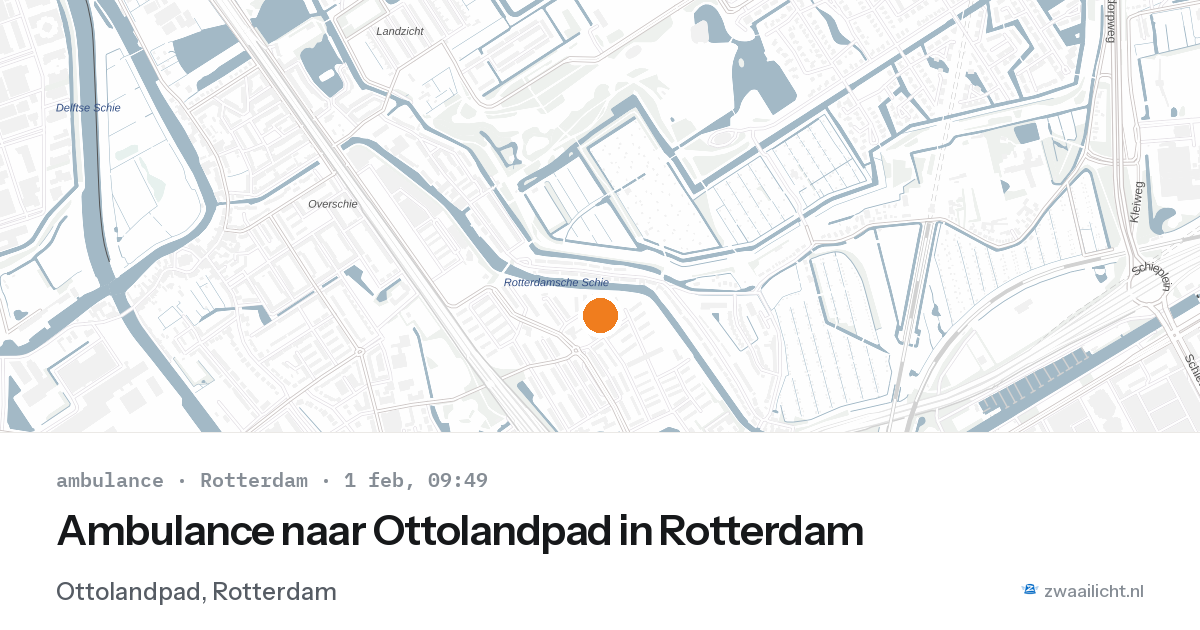Ambulance naar Ottolandpad in Rotterdam — 1 feb 2026
