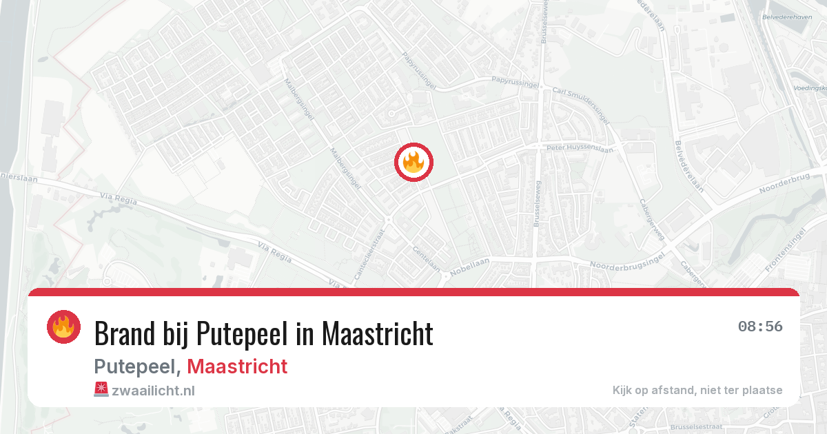 Brand bij Putepeel in Maastricht — 18 jun 2026