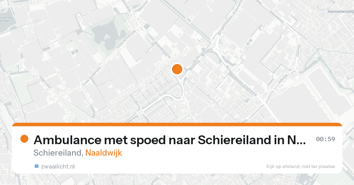 Ambulance met spoed naar Schiereiland in Naaldwijk — 24 aug 2026