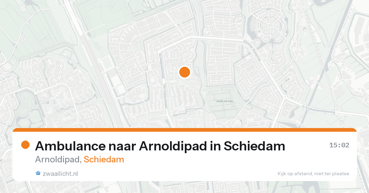 Ambulance naar Arnoldipad in Schiedam — 20 aug 2026