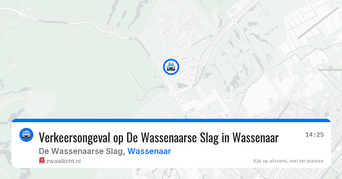 Verkeersongeval op De Wassenaarse Slag in Wassenaar — 25 mei 2026