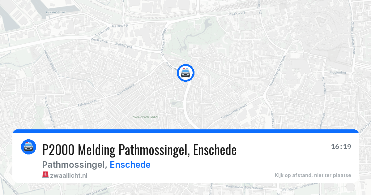 P2000 Melding Pathmossingel, Enschede — 18 jun 2026