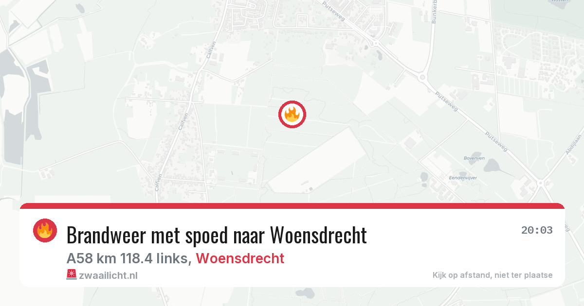 Brandweer met spoed naar Woensdrecht — 31 jan 2026 | 🚨 Zwaailicht.nl