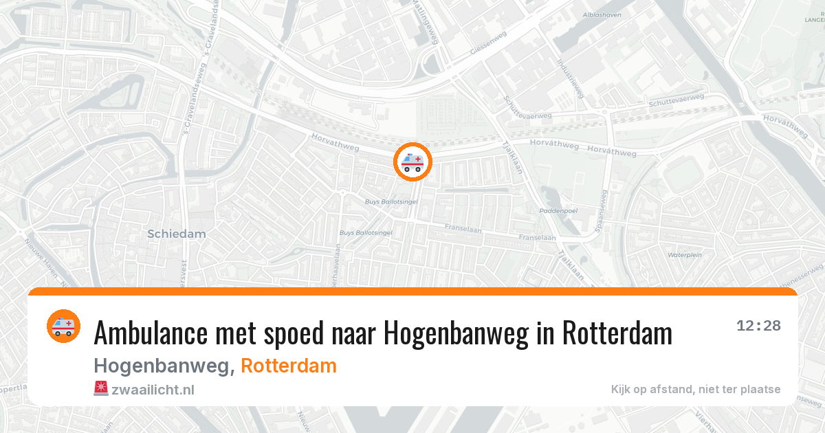Ambulance met spoed naar Hogenbanweg in Rotterdam — 4 jul 2026