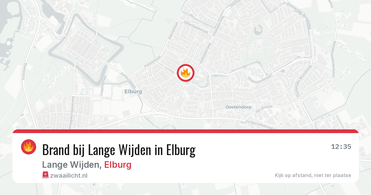 Brand bij Lange Wijden in Elburg — 20 jun 2026