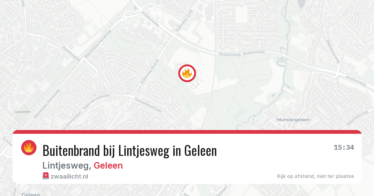 Buitenbrand bij Lintjesweg in Geleen — 10 jul 2026