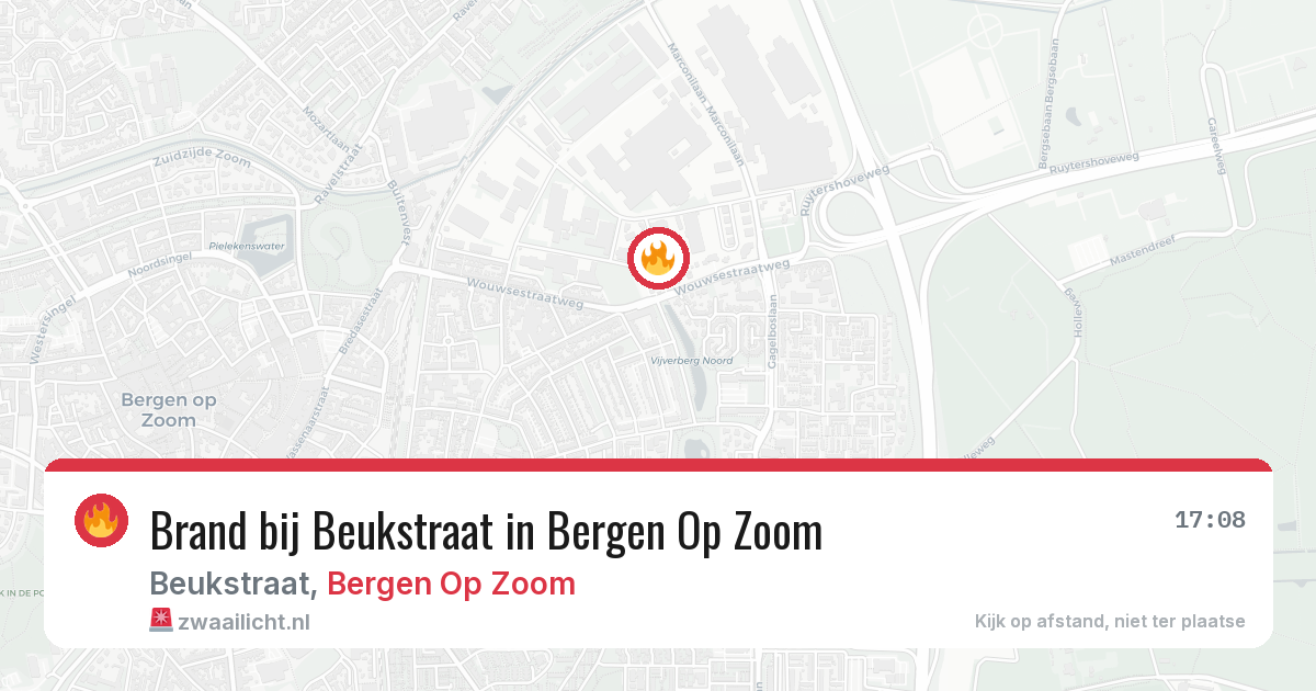 Brand bij Beukstraat in Bergen Op Zoom — 20 jun 2026
