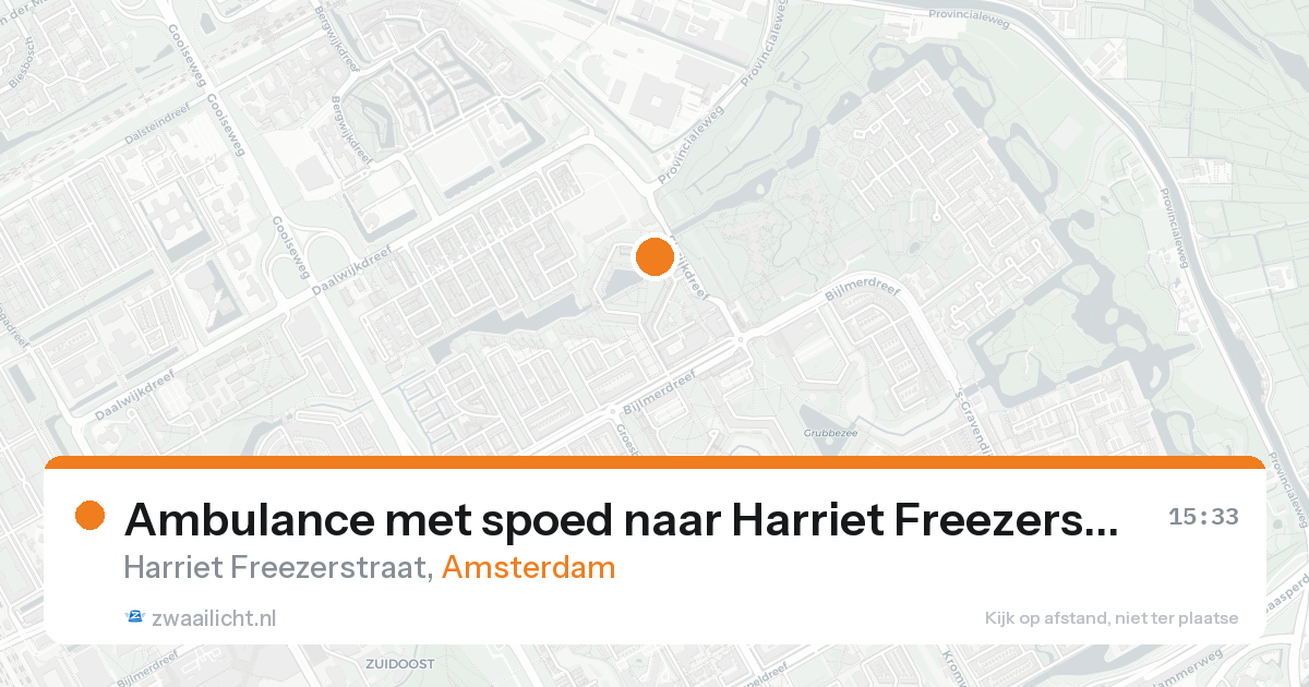 Ambulance met spoed naar Harriet Freezerstraat in Amsterdam — 22 aug 2026