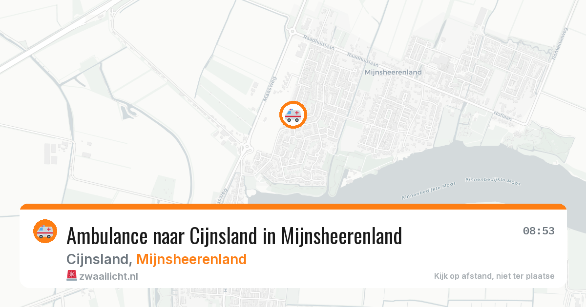 Ambulance naar Cijnsland in Mijnsheerenland — 8 mei 2026