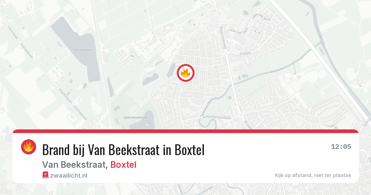 Brand bij Van Beekstraat in Boxtel — 14 jul 2026