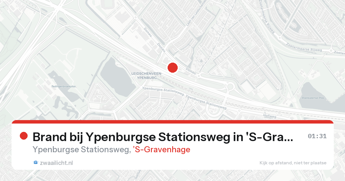 Brand bij Ypenburgse Stationsweg in 'S-Gravenhage — 25 aug 2026