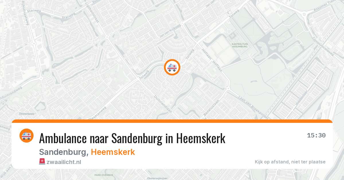 Ambulance naar Sandenburg in Heemskerk — 14 mrt 2026