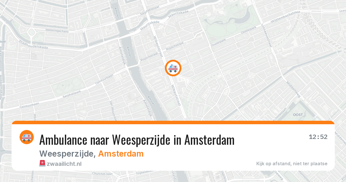 Ambulance naar Weesperzijde in Amsterdam — 27 apr 2026